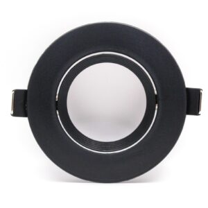 Tronic Round Recessed Black GU10 Holder