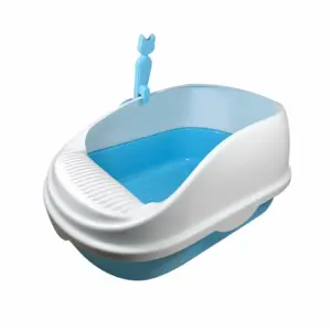 Generic PV Large Semi-Enclosed Litter Box Including Shovel Coffee Color C059