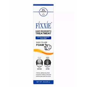 Faith FIXXIE 5% Minoxidil Extra Strength Hair Regrowth Treatment Foam For Men & Women – Topical Hair Loss & Thinning Hair Solution 60ml