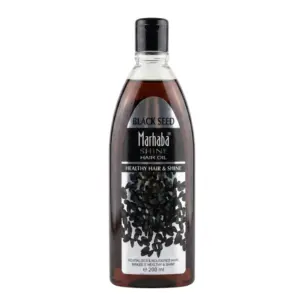 Marhaba Black Seed Hair Oil, 200ml, Nourishes Hair, Strengthens Roots and Promotes Healthy Shine MHOBS200L