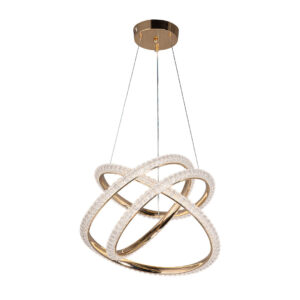 Tronic Golden Knot LED Pendant Light – 70W, Crystal Glow Finish