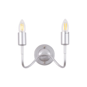 Tronic Iron Wall Lamp Silver 2XE27 SI
