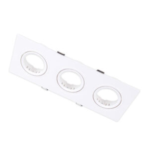 Tronic Three Way White Rectangular Recessed Holder