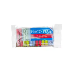 Generic Haco Plastic Clothe Pegs 12pcs (Pack of 12)