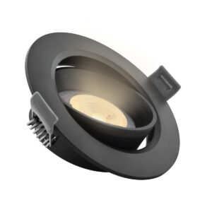 Tronic Spotlight DOB 7W 75mm Black Warm White