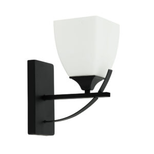 Tronic Wall Lamp – Modern Black/White Iron Frame with Frosted Glass Shade