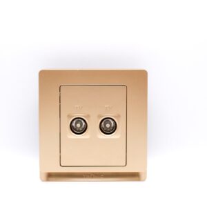Tronic Dual (2G) TV Socket – Gold