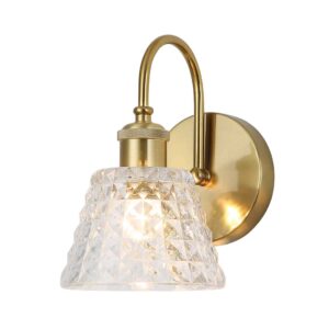 Tronic Diamond-Cut Clear Glass Wall Light