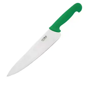 Naim Knife Handmade Green Kitchen Knife with Ergonomic Green Handle, Sharp Stainless Steel Blade & Multi-Purpose Cutting Performance NM-2207