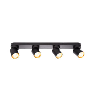 Tronic Wall Lamp Spot Light Round 4 Heads Black