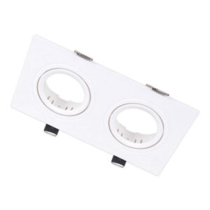 Tronic Twin Rectangular White Recessed Holder