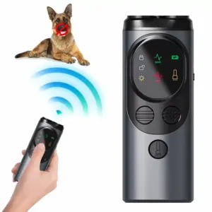 Faith Portable Rechargeable Ultrasonic Dog Training Device With Anti-Barking Control, LED Flashlight, Multiple Training Modes And Long-Range Behavior Correction System For Dogs