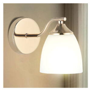 Tronic Indoor Modern Matte Golden Wall Light Sconce with Frosted Glass Shade