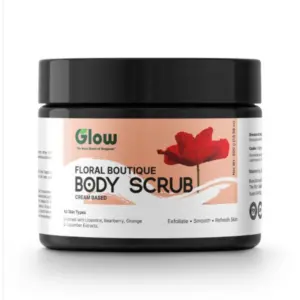 Glow Body Scrub 500ml Floral Boutique for Soft & Smooth Skin Exfoliates & Nourishes the Skin Leaves Skin Fresh & Radiant