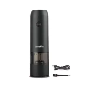Decakila Pepper Grinder Electric Stainless Steel Body Carbon Steel Shaft 12w Kmtt023b grinding coarseness adjustment built in led lamp 3.7v battery
