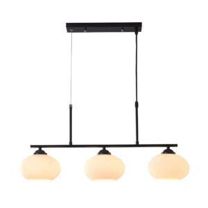 Tronic Black & White 3-Light Glass Pendant