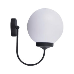 Tronic U-Shaped Black Globe Wall Light