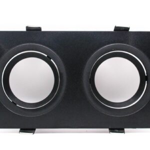 Tronic Twin Rectangular Black Recessed Holder