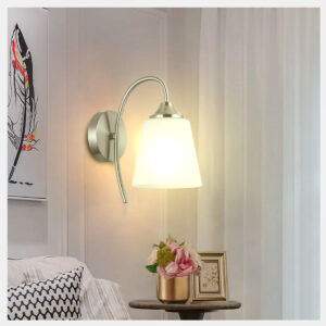 Tronic Modern Wall Light Fixture Silver Metal Frame