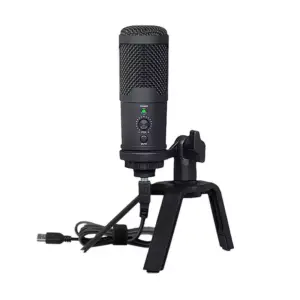 Faith Biner A12 Usb Condenser Studio Microphone With Adjustable Tripod Stand, Volume Control & Plug And Play Recording For Podcasting, Streaming, Gaming, Voiceovers And Online Meetings
