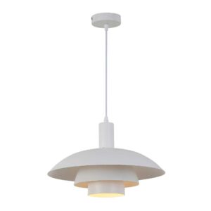 Tronic Scandinavian White Layered Dome Pendant Light