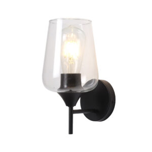 Tronic Straight Arm Black Wall Light