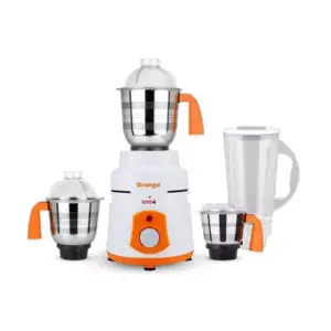 Orange Cookware Orange Mixer Grinder 1100W with 3pcs Stainless Steel Jars, 1 Polycarbonate Juice Jar HOTEL MACHINE
