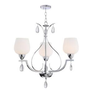 Tronic Silver 3-Light Frosted Glass Pendant