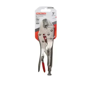 Crown Professional Crown Locking Grip Pliers 7‑Inch (180 mm) Heavy Duty Steel CPHPL‑GSB07