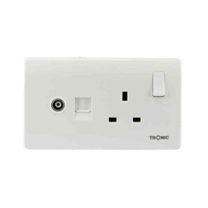 Tronic Single Socket with TV and Data Socket