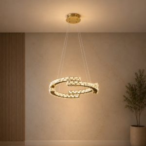 Tronic Modern Crystal Ring LED Pendant Light