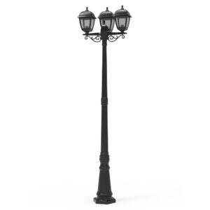 Tronic Triple Head Garden Post Light – E27 IP44