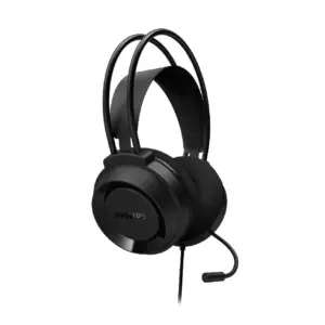 Philips Wired OverEar Gaming Headphones, Punchy Bass, 50mm Drivers, Omnidirectional Mic, USB C & 3.5mm Connection TAG3BK/97