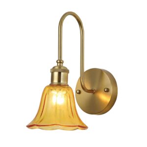 Tronic Vintage Amber Glass Wall Light