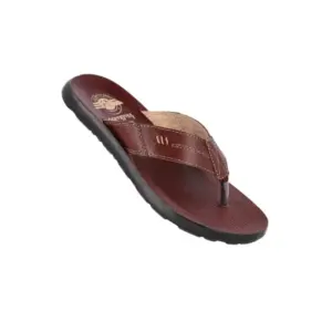 Walkaroo Men's Sandal Solid Thong, Brown, 41X45, Lightweight PU Sole, Slip-On Comfort, Durable Casual & Outdoor Wear WTG5004BR