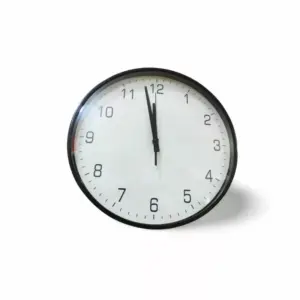 Generic High Quality Fashionable/Elegant Simple Design Medium Size Battery Operated Round Shaped Analog Silent Quartz Wall Clock Black/White N78628