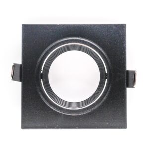 Tronic Square Recessed Black GU10 Holder