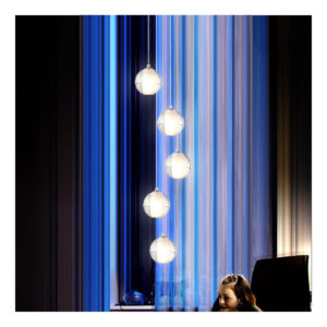 Tronic Modern Crystal Globe Pendant Chandelier with Chrome Finish