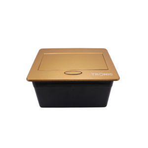 Tronic Golden Desktop Pop-Up Box with 2x RJ45 Data Modules