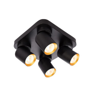 Tronic Wall Lamp Spot Light Round 4 Head Black
