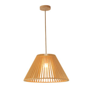 Tronic Wood Pendant Lamp – Conical Shade Design