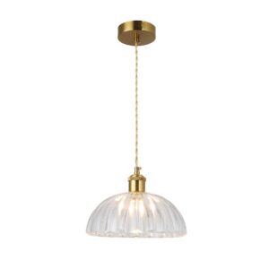 Tronic Vintage Ribbed Glass Pendant Light