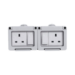 Tronic IP55 Outdoor Double Switch Socket – 13A, 2 Gang