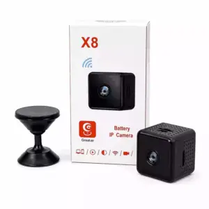 Faith X8 Wireless Mini WiFi HD 1080P Battery IP Security Spy Camera With Night Vision, Motion Detection, Remote Mobile Viewing & Loop Recording