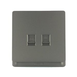 Tronic Grey Data and Telephone Socket