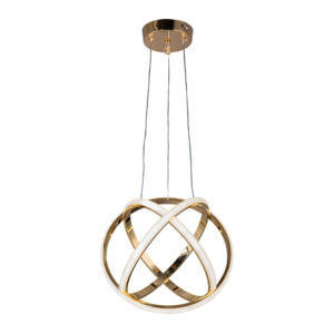 Tronic Golden Orb Pendant Light – 60W LED with Interlocking Bands