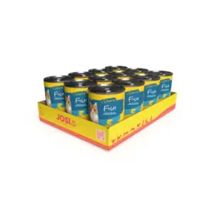 Josera JosiCat Fish in Sauce 415g, Fine Wet Food in Sauce with Pollack Fish for Adult Cats