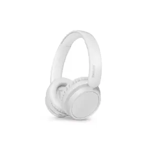Philips Wireless OverEar Headphones, 65H Playtime, Foldable, Natural Sound, Dynamic Bass TAH5209WT/97