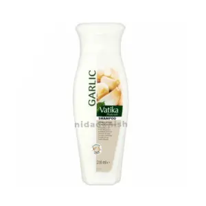 Vatika Shampoo Nourish and Rejuvenate, Strengthening & Moisturizing Hair Cleanser for Curly Hair, Damaged Hair, All Hair Types 200ml Garlic
