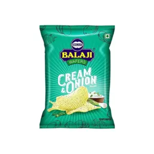 Balaji Crunchem Cream & Onion Potato Wafers 40g (Pack of 48pcs)